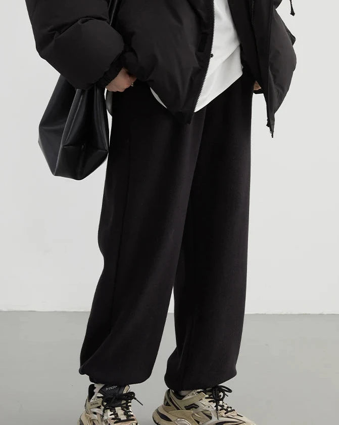 High-Waist Double-Sided Fleece Pants