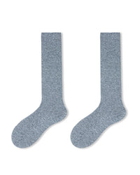 Wool Blend Ribbed Calf Socks