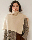 Cashmere Turtleneck Knitted Shawl Scarf
