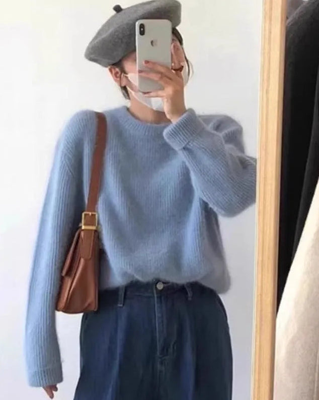 Thick Wool Crewneck Sweater