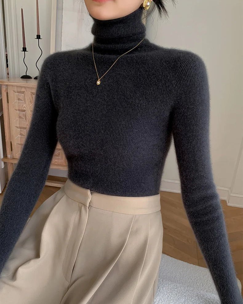 Cashmere Turtleneck Slim-Fit Pullover Sweater