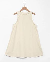 Stylish Round Neck Sleeveless Mini Dress