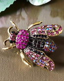 Retro Court-Style Bee Brooch
