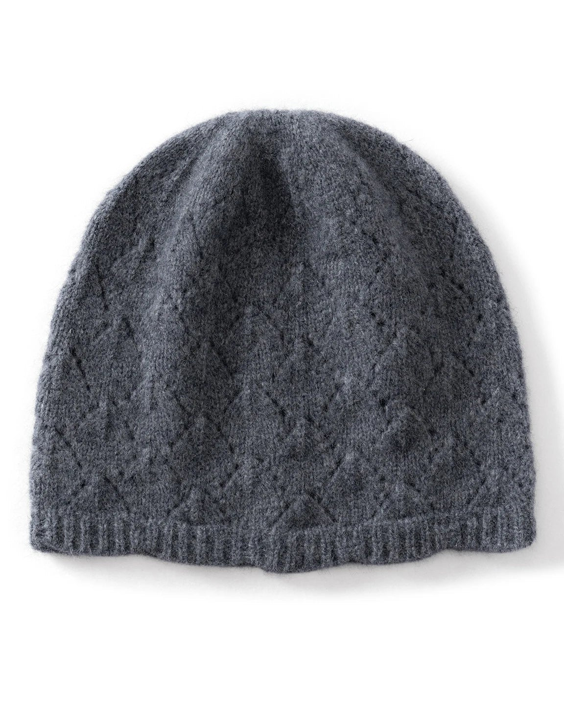 Wool Solid Hollow Knit Beanie Hat
