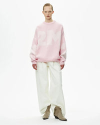 Oversized O-neck Knitted Pullover