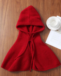 Hooded Wool Shoulder Cape