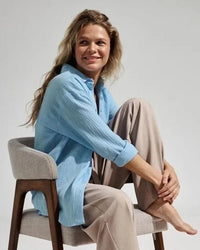 Lapel Collar Single-Breasted Loose-Fitting Shirt