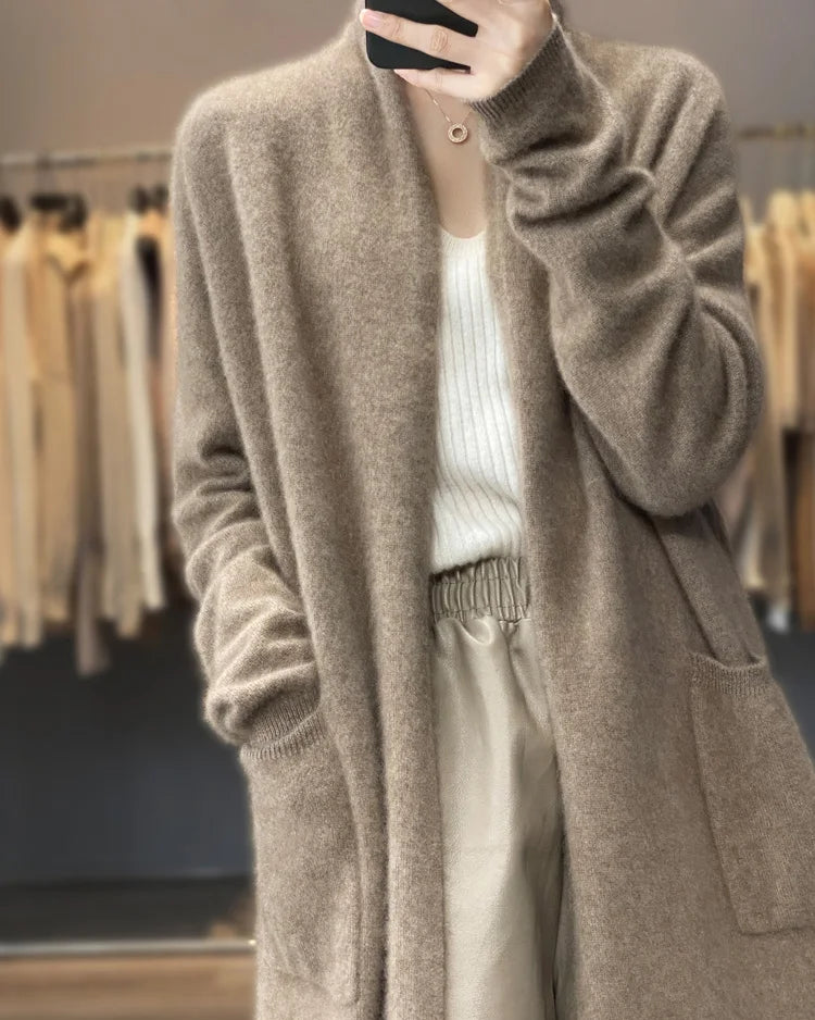 Wool Long Loose Cardigan Sweater