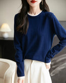 Layered-Look Wool-Blend Knit Top