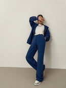 Oversized Fleece Hooded Sweatshirt Tracksuits