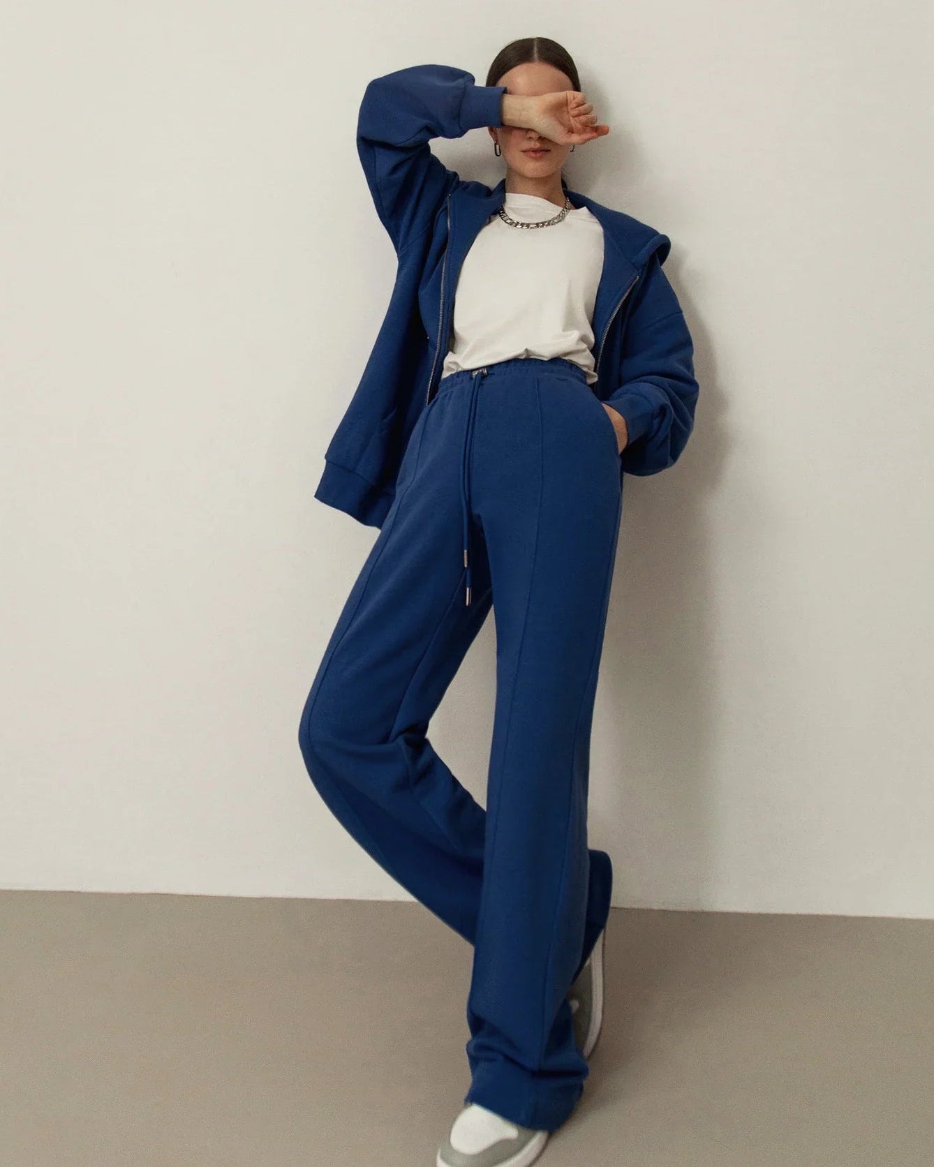 Oversized Fleece Hooded Sweatshirt Tracksuits