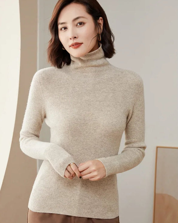 Slim-Fit Wool Turtleneck Sweater
