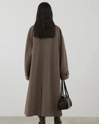 Horn Button Wool Blend Coat
