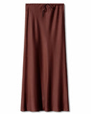 Satin A-Line Maxi Skirt