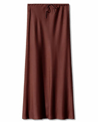 Satin A-Line Maxi Skirt