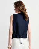 Woven Ease Knit Sleeveless Vest