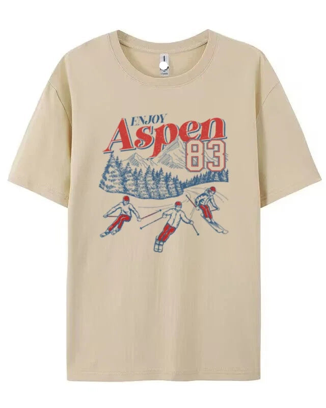 Vintage Ski Graphic Loose Knit Tee
