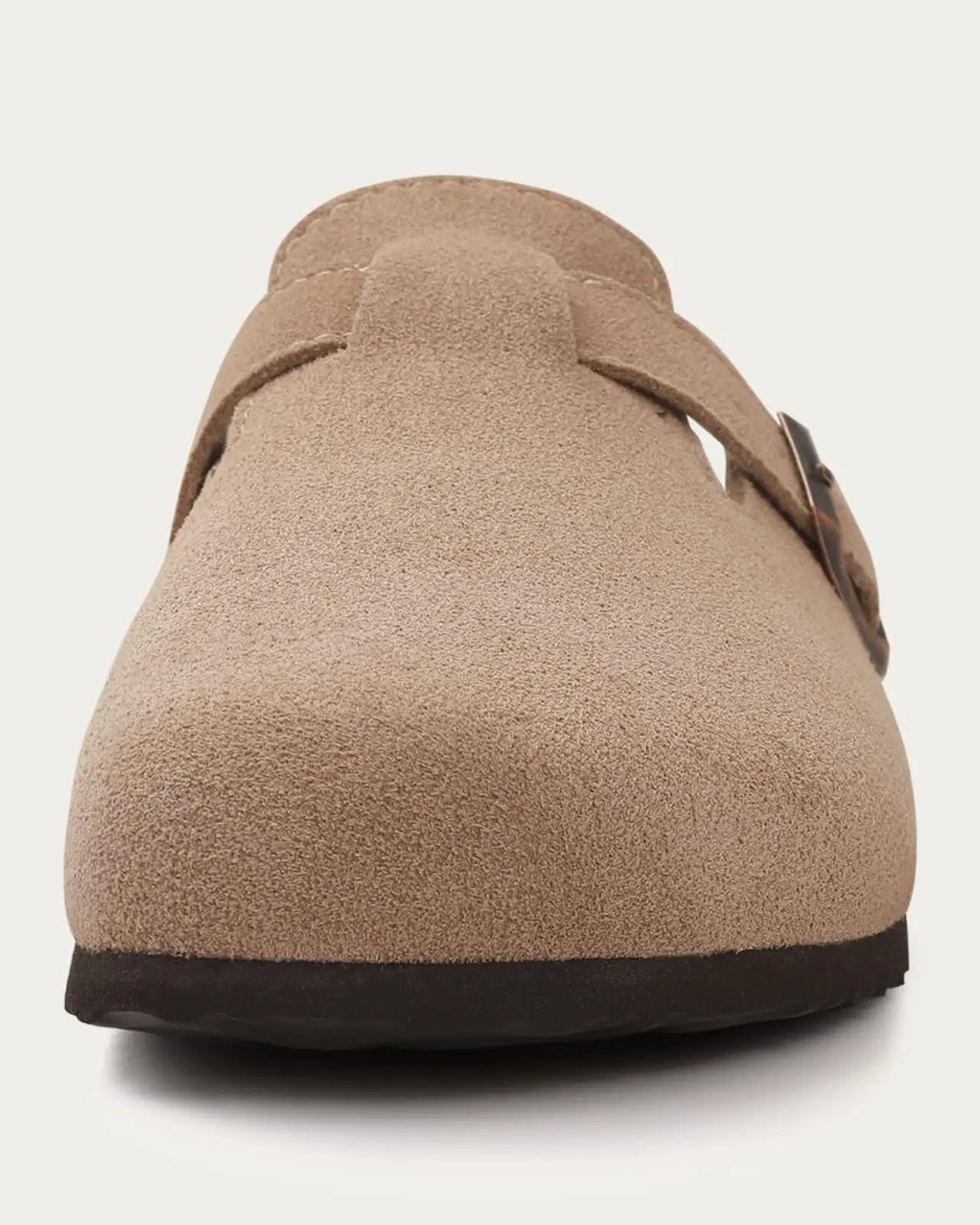 Suede Platform Cork Insole Slippers