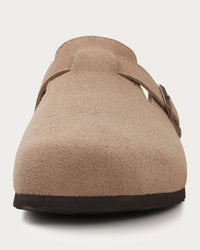 Suede Platform Cork Insole Slippers