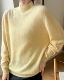 Soft Cashmere Mock-Neck Sweater