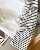 Striped Cotton Blend Raglan Top