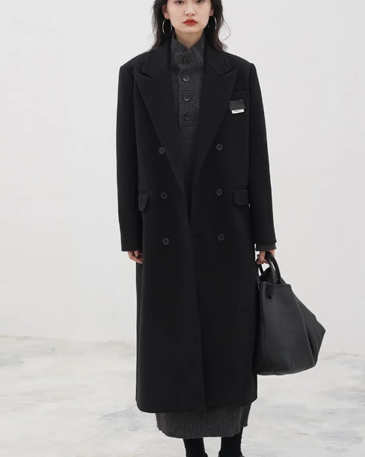 Cashmere Turtleneck Loose Knit Maxi Dress