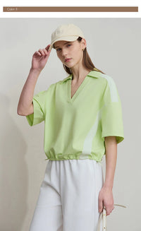 V-Neck Minimalist Cotton Pullover