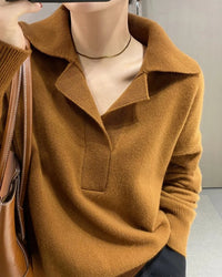 Merino Wool Polo Neck Sweater