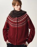 Fair Isle Merino Wool Cardigan