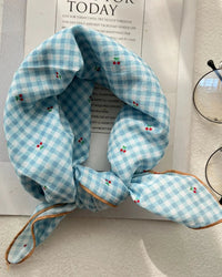 Floral Print Small Square Scarf