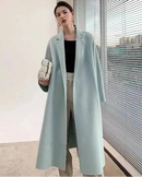 Belted Wool-Blend Wrap Coat