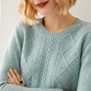 Round-Neck 100% Merino Wool Sweater