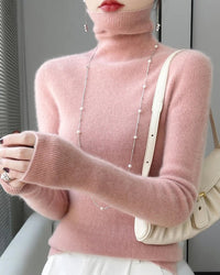 Wool Long-Sleeved Turtleneck Slim Fit Sweater