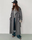 Double Breasted Longline Trench Coat