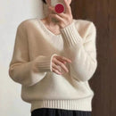 V-neck Pure Cashmere Sweater