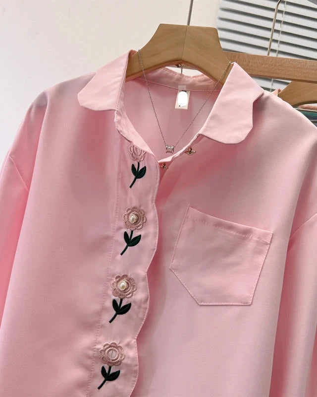 Refined Polo Collar Pullover Shirt