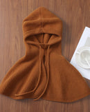 Hooded Wool Shoulder Cape