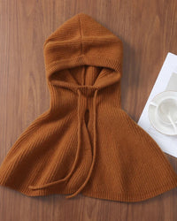 Hooded Wool Shoulder Cape