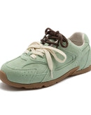 Retro Lace-Up Non-Slip Sneakers