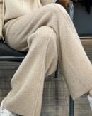Merino Wool Wide Leg Knit Pants