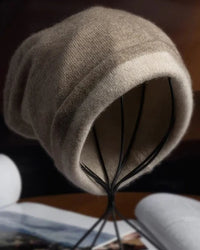 Two-Tone Cashmere Wool Beanie