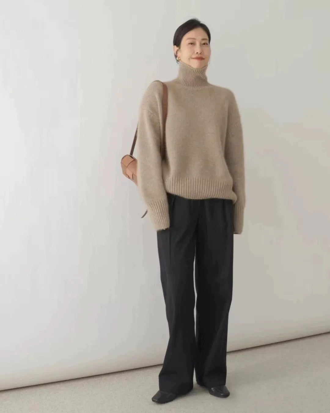 Oversized Turtleneck Cashmere Sweater