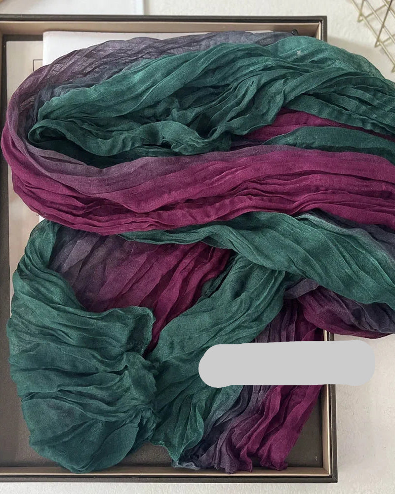 Pleated Long Scarf Shawl