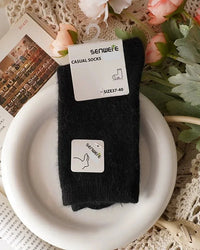 Wool Rabbit Hair Mid-Tube Socks