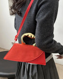 Minimalist PU Leather Square Shoulder Bag