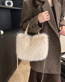 Soft Faux Fur Bucket Tote