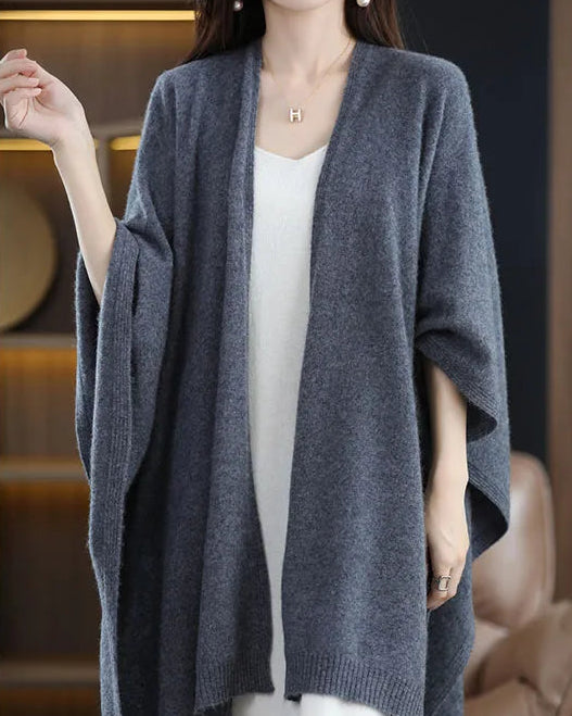 Plus-Size Wool Casual Cardigan Shawl