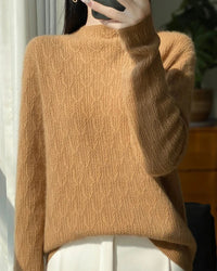 Merino Wool Diamond Jacquard Sweater
