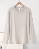 Relaxed Cotton Long Sleeve Essential Tee