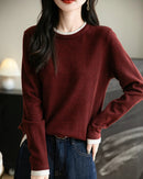 Layered-Look Wool-Blend Knit Top